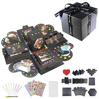 OhMyGiftness DIY Creative Explosion Photo Album Box, 12 PC Surprise Picture unfolding Box with Accessories for Best Friend, Birthday, Anniversary, or Anyone You Love.