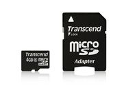 Transcend 4 GB Class 6 microSDHC Flash Memory Card TS4GUSDHC6