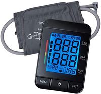 Blood Pressure Monitor Upper Arm, Automatic Blood Pressure Monitor Large Cuff 9-17 inches, Digital Bp Cuff for Home Use,2 * 90 Memory Mode, Batteries and AC Adapter Included - FDA Approved