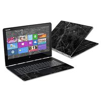 Mightyskins Skin Compatible with Lenovo Yoga 3 Pro 13.3" Screen Wrap Cover Sticker Skins Black Marble