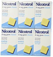 6 Boxes Nicotrol Nicotine Gum 4mg Original Classic 630 Pieces