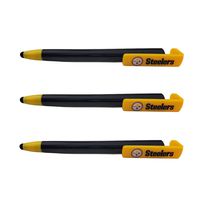 3-in-1 NBA, NFL and NCAA Licensed Stylus/Pen/Phone Stand - 3 Pack (Pittsburgh Steelers)