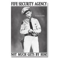 Desperate Enterprises The Andy Griffith Show - Fife Security Agency Tin Sign, 11" W x 16" H