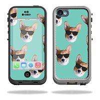 MightySkins Skin Compatible with LifeProof iPhone 5C Fre Case - Cool Corgi | Protective, Durable, and Unique Vinyl Decal wrap Cover | Easy to Apply, Remove, and Change Styles | Made in The USA