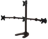 EZM Articulating Pyramid 1 Over 3 Quad Monitor Mount Stand Free Standing with Grommet Mount Option up to 24" (002-0034)