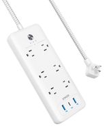 Anker USB C Surge Protector Power Strip, 6 Outlet & 3 USB (30W) with Power Delivery Port Power Strip, PowerPort Strip PD 6 with 6.6 Foot Long Cord, Flat Plug, for Home, Office, and More (1280 Joule)