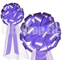 Lavender Wedding Pull Bows with Tulle Tails - 8" Wide, Set of 6, Eater, Holiday Decor, Garland, Baby Shower, Birthday, Wreath, Gift Bow, Spring, School Dance, Fundraiser, Mother's Day