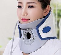 Neck Traction Unit Home Office Relieve Neck and Upper Back Pain Vertical Expansion Gently Push The Occipital and Lower Shoulders White PU Leather PVC Plastic Neck Traction Device