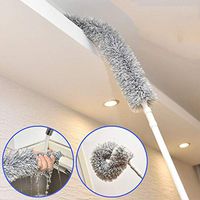 BOLLAER Cobweb Duster with Extension Pole Reach 50" - 70", Extendable Feather Duster for Cleaning Dust, Long Handled Duster for Interior Roof, Ceiling Fan - Wet or Dry Use