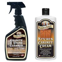 Parker and Bailey Granite & Stone Cleaner Bundled with Kitchen Cabinet Cream- Countertop Cleaner and Wood Cleaner- Cleans Stone and Cleans Wood- Kitchen Cleaner Combo
