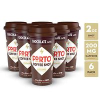 FORTO Coffee Shots - 200mg Caffeine, Chocolate Latte, Ready-to-Drink on the go, High Energy Cold Brew Coffee - Fast Coffee Energy Boost, Pack of 6