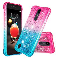 Lomogo Case for LG Rebel 4/Phoenix 4/Zone 4/Risio 3/Aristo 3/2 Glitter Silicone, Shockproof Soft Rubber Bumper Case Non-Slip Back Cover Thin Fit for LG K8 2018 - LOYBO480291#2