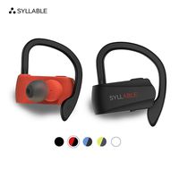 Syllable Bluetooth Headphones,Wireless Earbuds, HD Stereo Sound Wireless Headset Bluetooth 5.0,Real IPX5 Sweatproof for sports, music,6H Playtime Built-in Microphone(RED)