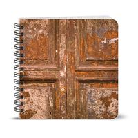Spiral-Bound Journal - 7.25" Square - Rustic Design - Vintage Millwork