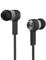 VEENAX M6 Stereo Earphones, in Ear Music Headphones with Mic, Sport Earbuds with Deep Bass, Wired Headset for iOS Android Phone Computer PC Tablet MP3, 3.5mm Jack, Black