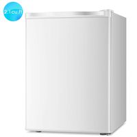 Bossin Energy Star 2.1 Cu.Ft Compact Mini Freezer Standing Upright Freezer Food Storage Machine with Adjustable Thermostat for Basement/Home/Apartment/Office, Single Door Mini Fridge(White)