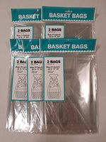 Kraft King Basket Bags Clear Plastic Cellophane, for Holiday and Party Favors (10, 22 inches x 30 inches)