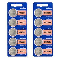 Murata CR2032 Battery 3V Lithium Coin Cell - Replaces Sony CR2032 (10 Batteries)