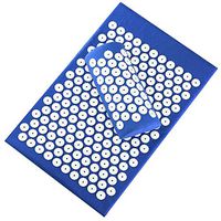 YMG Acupuncture Massage Mat and Pillow for Back and Neck Pain Relief, Muscle Relaxation, Massage Therapy, Sciatica,Blue