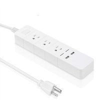 Meross WiFi Smart Power Strip Surge Protector, Compatible with Alexa & Google Assistant, Auto-Off Function for Energy Saving, Individual Control, 3 AC Outlets and 2 USB Outputs, No Hub Required, White