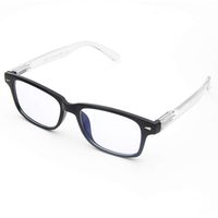 Cyxus Blue Light Filter Glasses Anti Eyestrain Block UV (Spring Hinge) Computer Eyewear Better Sleep Gmaing Eyeglasses (Black Frame, Clear arms)