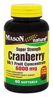 Mason Vitamins Cranberry Super Strength 50:1 Fruit Concentrate 6000mg Softgels, 60 Count