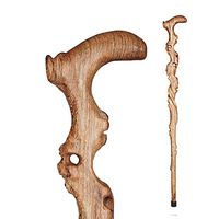 HXZXH Wood Cane with Supportive Curved Handle Gift Exquisite Carving Walking Canes as Gifts Walking Sticks for Men and Women Hand Crutch Crutches Made of Ebony Wood Fashionable Sturdy Stable Brown