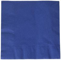 Amscan 50 Count 2-Ply Luncheon Napkins, Navy Blue (3 Pack of 50)