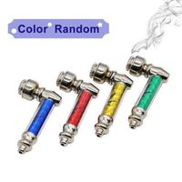 JC.W Metal(Aluminium), Vintage Style Pipe Art Piece, 9cm/3.54" Length with Cover Random Color