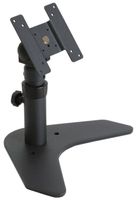 MonMount Single LCD Monitor VESA Desk Stand - Height Adjustable, Black (LCD-6410B)