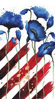 Patriotic Metallic Paper Guest Towel Set of 15-8 x 5 Inches