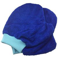 MojaWorks Plush Pro-Style Microfiber Dusting Mitt Ultra Soft Absorbent Great for All Household Cleaning Dusting and Wiping One-Size-fits-All Glove Chemical and Wax-Free Cleaning 2 Pieces Set (Blue)