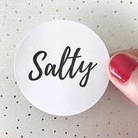 40 Salty Sweet Sticker | Wedding Treat Favor Bag Circle Round Label Envelope Seal Thank You Gift Bag Cards Package Goodie Candy Bag