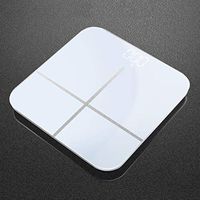 Bathroom Scales Digital Electronic Scales, with Tempered Glass Platform Weighing 0.2-180kg, Weigh in Kg CQOZ (Color : B)