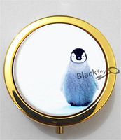 BlackKey Penguin 3-Compartment Decorative Pocket Gift Box Case Organizer for Pill, Color 2 -2004