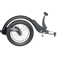 FreeWheel Wheelchair Attachment with Pneumatic Tire for Standard Frames and Standard Footrests (Red)