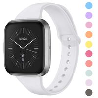 DAIKA Silicone Bands Compatible with Fitbit Versa 2/ Versa/Versa Lite Slim Soft Replacement Wristband Waterproof Accessories Sport Strap for Versa Women Men (Jelly Color,Large Small)