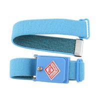 uxcell Cordless Anti Static Wrist Strap Elastic Wristband SkyBlue 2 in 1 Set