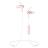 Wireless Headphones 10 Hrs Playtime, Picun HiFi Stereo CSR Bluetooth Headphones IPX7 Waterproof Sports Earbuds with HD Mic, Magnetic, Anti-Fall Off, Painless Fit for Running Gym Workout (Rose Gold)