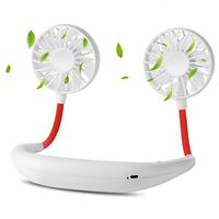 USB Fan Portable Hand Free Neck Fan,Rechargeable Battery Wearable Neckband Fan with USB Cable 3 Speeds and 360°Adjustable Swivel Cooling Fan for Traveling Sport Outdoor Home