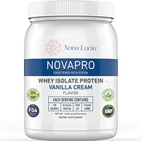 Whey Isolate Protein Powder Vanilla Meal Replacement Supplement for Lean Muscle 100% Low Cholesterol & Calorie-Low Carb Powder, Non-GMO, Lactose, Gluten Free Women & Men 14.82 oz