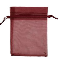 AIEDE 50pcs 6x9 Inches Sheer White Organza Drawstring Pouches Gift Bags Jewelry Holder (Red)