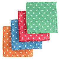 Home-X Polka-Dot Microfiber Sponges. Set of 4