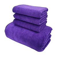 Kxtffeect Microfiber Car Wash Drying Towels,Premium Microfiber Towels for Car,Pack of 4 (Purple)