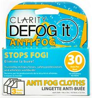 Clarity Defog It Tear-and-Go Dry Cloth 3-Pack Box - Reusable Wipes - Fog-free Vision