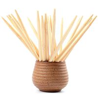 5.5 Inch Study Bamboo Skewers - 5mm Thick Natural Semi Point Bamboo Sticks BBQ Caramel Candy Apple Sticks for Corn Dog,Corn Cob,Cookie,Lollipop,Kabob,Gril.(100 pcs)