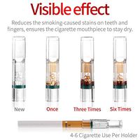 ZOBO Slim Size Disposable Cigarette Filters Three-Layer Microporous Multi-Filtering,Anti-Rolling Square Shape Designed (200 Per Pack)