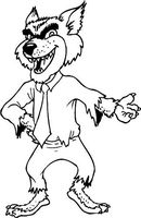 YourChoiceDecals Big bad wolf decal sticker white car window 6x6 inches
