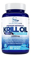 Krill Oil - Premium Antarctic Krill Oil, Omega 3, Powerful Astaxanthin, Cholesterol Balancing EPA DHA, Supplement for Eye, Brain, Joint - 1000mg