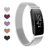 Fundro Bands Compatible with Fitbit Inspire HR and Inspire, Stainless Steel Metal Mesh Bracelet Strap Replacement Wristband for Inspire & Inspire HR Men Women